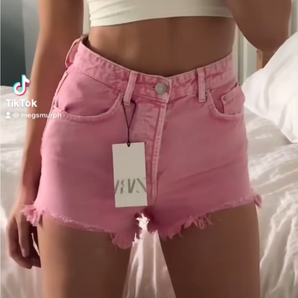 Zara pink shorts brand new - Picture 1 of 2